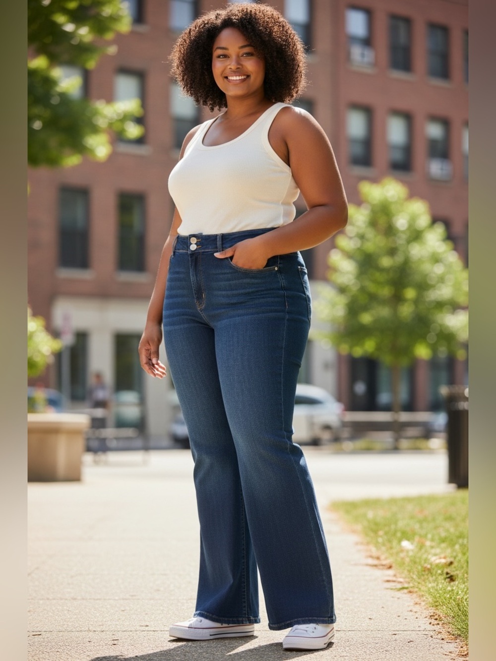 Lane Bryant Dark Blue Flare Jeans